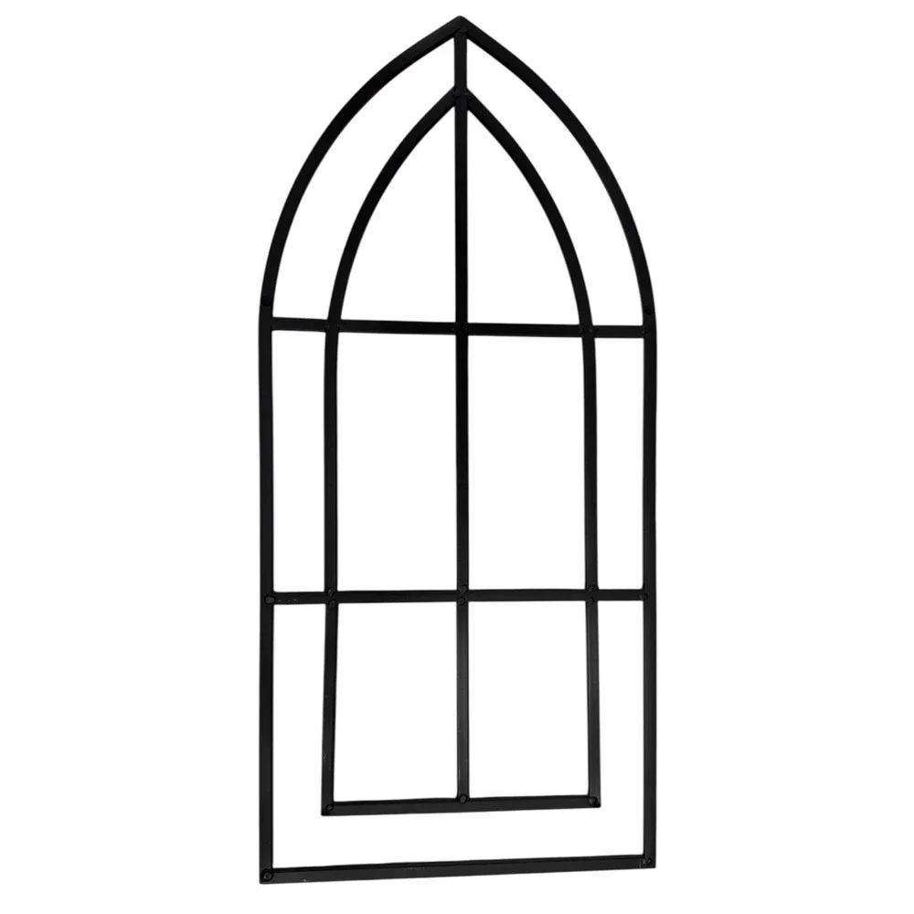 Farmhouse‎ Window Arched Black Mantel Cathedral Wall Decor WP66Q